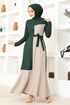 Belt Kleid ASM2692 Smaragde - Thumbnail