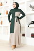 Belt Kleid ASM2692 Smaragde - Thumbnail