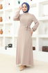 Belt Kleid ASN117 Creme - Thumbnail