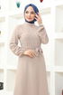 Belt Kleid ASN117 Creme - Thumbnail