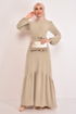 Belt Kleid Beige ASM2560 - Thumbnail