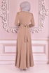 Belt Kleid Beige KBR5078 - Thumbnail