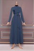 Belt Kleid Blau ASM21071 - Thumbnail