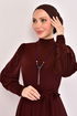 Belt Kleid Bordeaux ASM2587 - Thumbnail