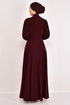 Belt Kleid Bordeaux ASM2587 - Thumbnail