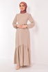 Belt Kleid Creme ASM2560 - Thumbnail