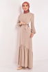 Belt Kleid Creme ASM2560 - Thumbnail