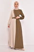 Belt Kleid Dunkel Camel ASM2549 - Thumbnail