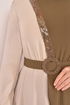 Belt Kleid Dunkel Camel ASM2549 - Thumbnail