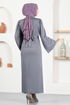 Belt Kleid END5439 Anthrazit - Thumbnail