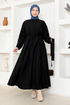 Belt Kleid END5555 Schwarz - Thumbnail