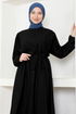 Belt Kleid END5555 Schwarz - Thumbnail