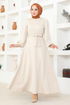 Belt Kleid END5565 Beige - Thumbnail