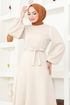 Belt Kleid END5565 Beige - Thumbnail