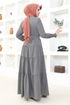 Belt Kleid Grau ASM2610 - Thumbnail