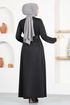 Belt Kleid MSL1147 Schwarz - Thumbnail