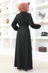 Belt Kleid MSL202 Schwarz - Thumbnail