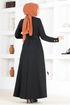 Belt Kleid MSL4322 Schwarz - Thumbnail