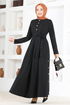 Belt Kleid MSL4322 Schwarz - Thumbnail