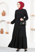 Belt Kleid MSL8171 Schwarz - Thumbnail