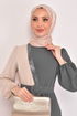 Belt Kleid Offen Grau ASM2549 - Thumbnail