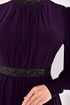 Belt Kleid Purpur ASM2596 - Thumbnail