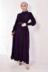 Belt Kleid Purpur ASM2596 - Thumbnail