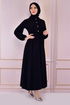 Belt Kleid Schwarz END5503 - Thumbnail