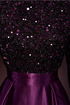 Belt Satin Dress Purple ASM2537 - Thumbnail