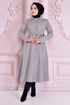 Belt Stamp Coat Gray END2097 - Thumbnail