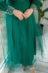 Belt Tüll Abendkleid Smaragde ASM2479 - Thumbnail
