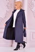 Belt Trenchcoat Dunkelblau END5069 - Thumbnail