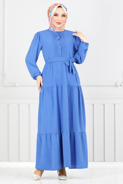 MRV A.S.N. - Belted Aerobin Dress 207ASN936-M Indigo