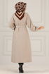 Belted Coat Beige END5092 - Thumbnail