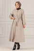 Belted Coat Beige END5092 - Thumbnail