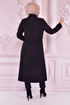 Belted Coat Black END5172 - Thumbnail