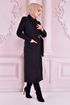 Belted Coat Black END5172 - Thumbnail