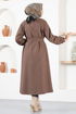 Belted Coat Brown END5092 - Thumbnail