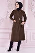 Belted Coat Brown END5172 - Thumbnail