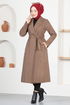 Belted Coat Brown END7519 - Thumbnail