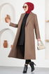 Belted Coat Brown END7519 - Thumbnail