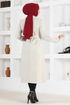 Belted Coat Ecru END7519 - Thumbnail