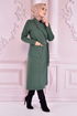 Belted Coat Emerald END5172 - Thumbnail