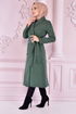 Belted Coat Emerald END5172 - Thumbnail