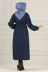 Belted Coat Indigo END5092 - Thumbnail