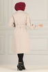 Belted Coat MSS5066 Beige - Thumbnail