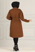 Belted Coat MSS5066 Brown - Thumbnail