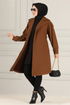 Belted Coat MSS5066 Brown - Thumbnail