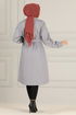 Belted Coat MSS5066 Grey - Thumbnail