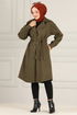 Belted Coat MSS5066 Khaki - Thumbnail